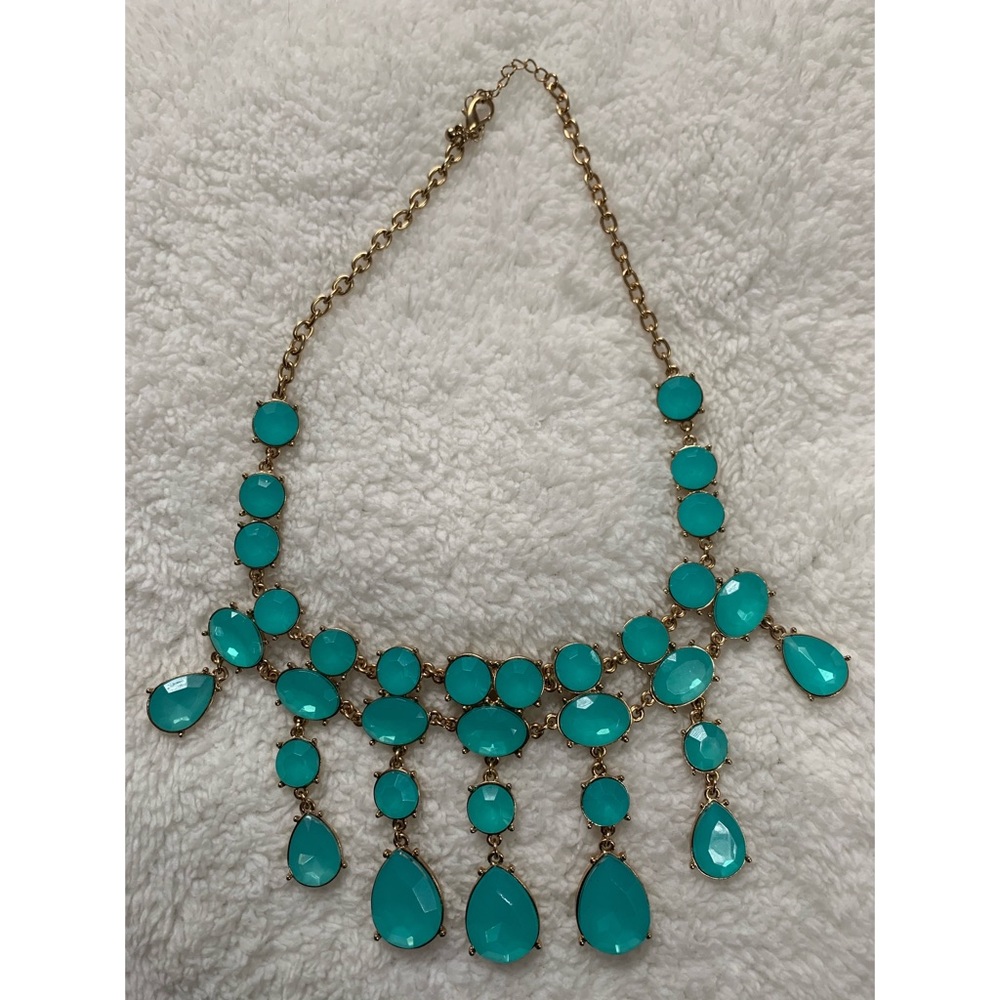 Blue statement necklace